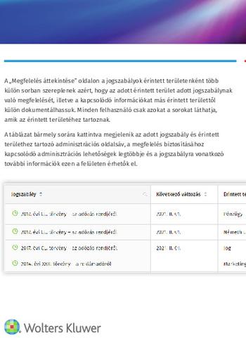 Complist ismertető - megfelelés