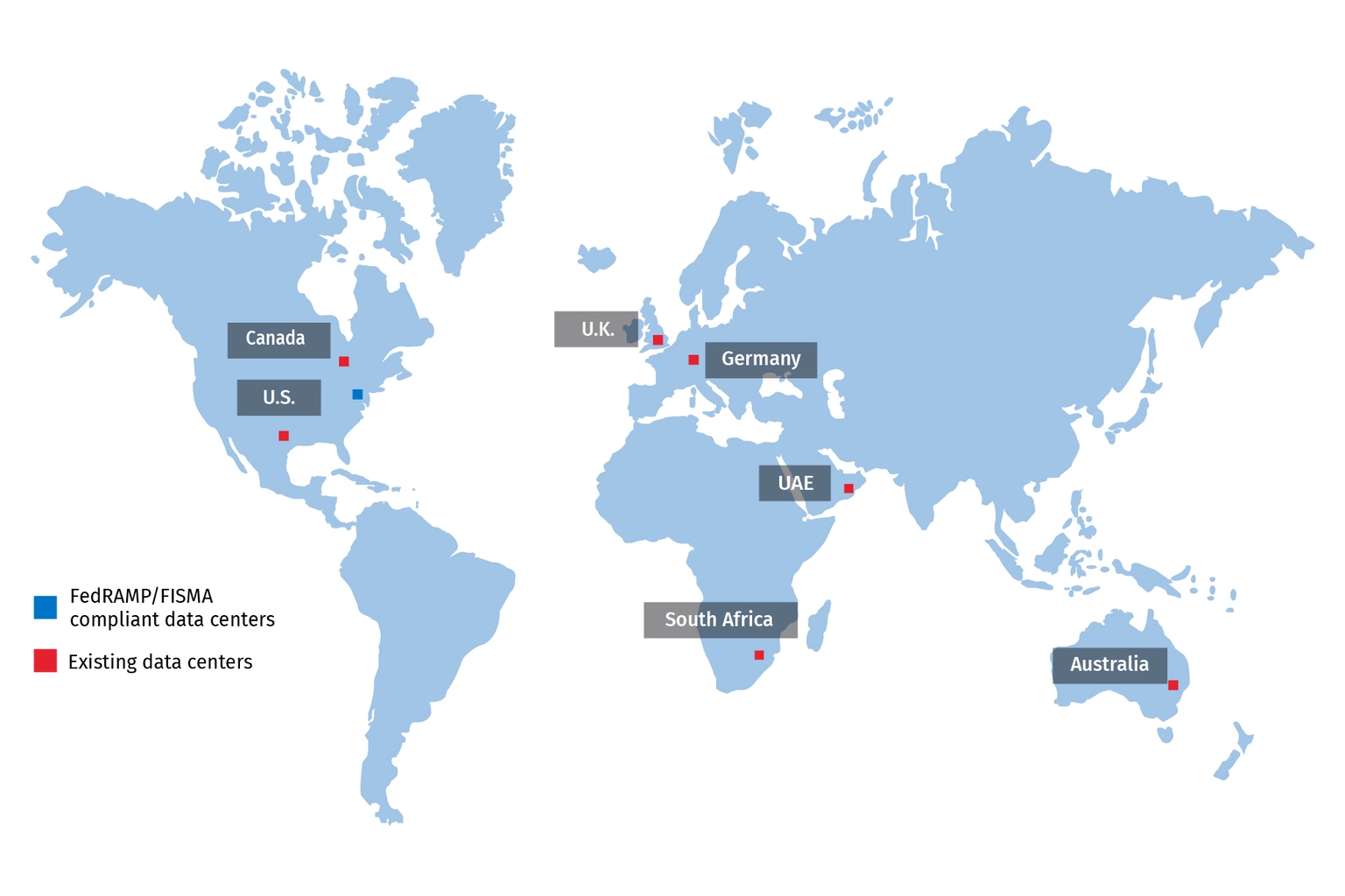 TeamCloud Data Centers Map
