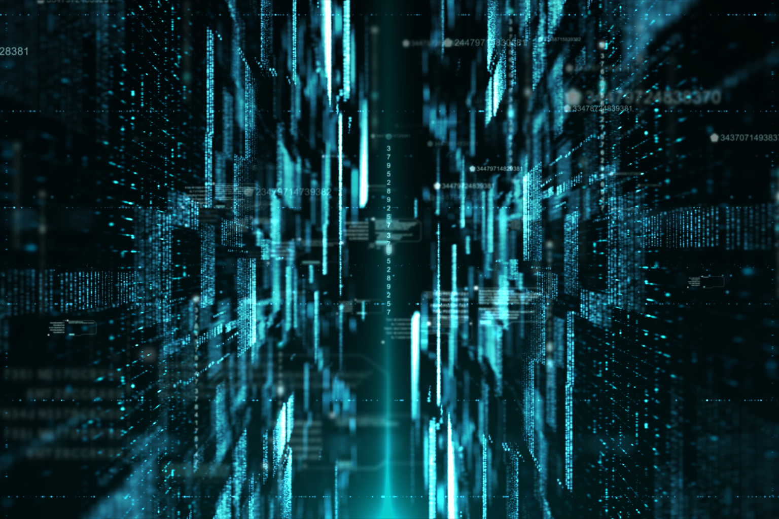 Full Frame Shot Of Illuminated Cyberspace Data,