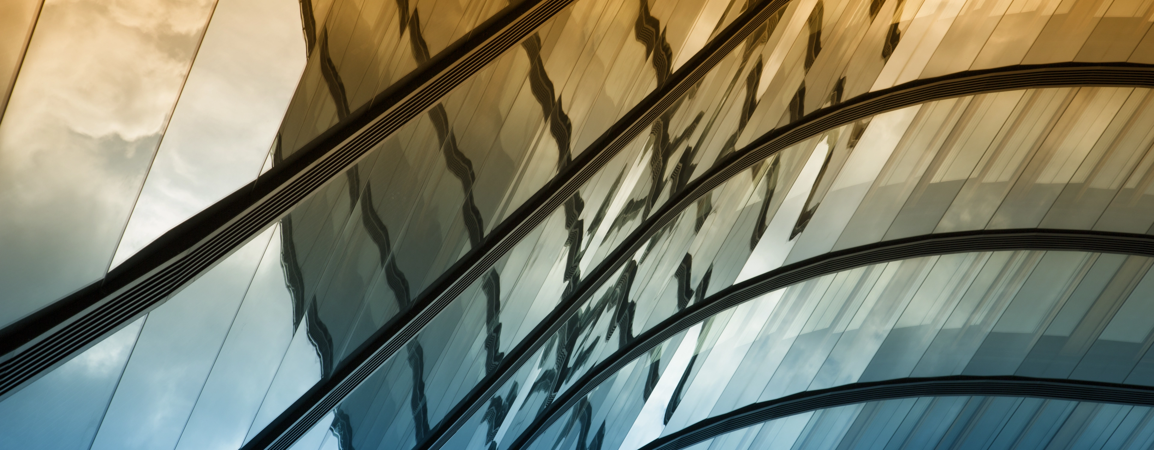 Gold and Blue Study of Patterns and Lines,