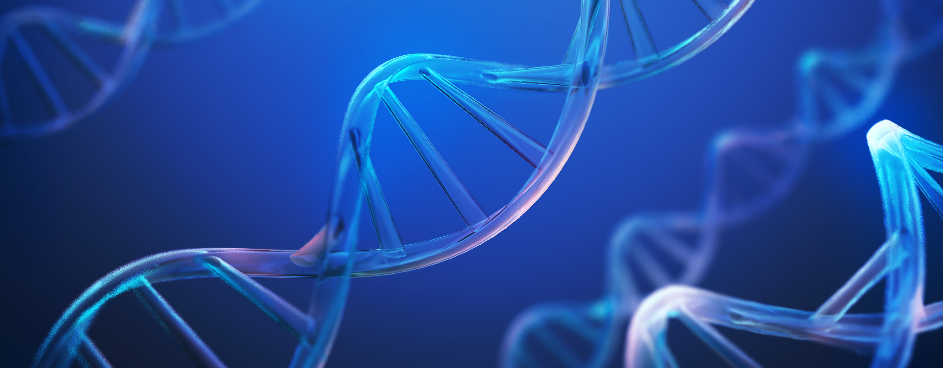 DNA helix, molecule or atom, Abstract structure for Science or medical background, 3d illustration.
